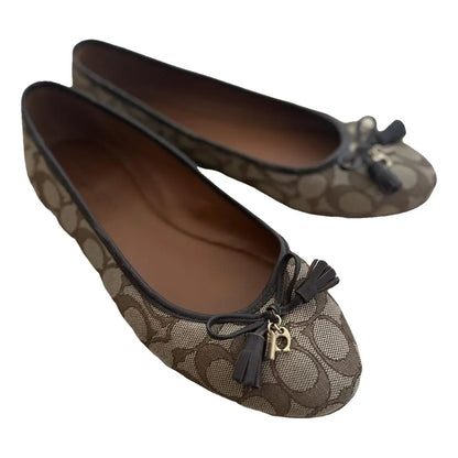 COACH Women's Bennie Signature Jacqueline Ballet Flat Shoes
