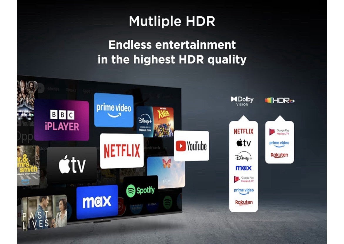 TCL 85P8K-UK 85 Inch QLED Smart TV, 4K HDR Pro, AiPQ Processor, Game Master