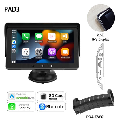 7Inch Car Radio Multimedia Video Player Wireless Carplay and Wireless Android Auto Portabl...