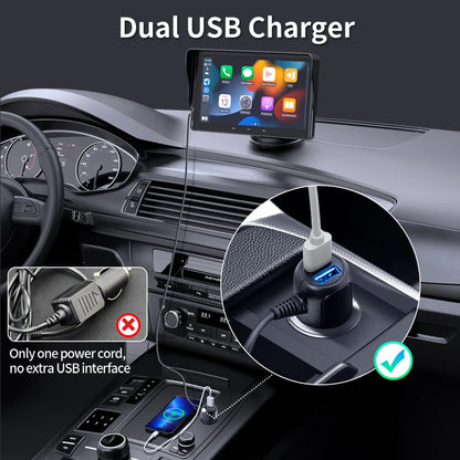 7Inch Car Radio Multimedia Video Player Wireless Carplay and Wireless Android Auto Portabl...
