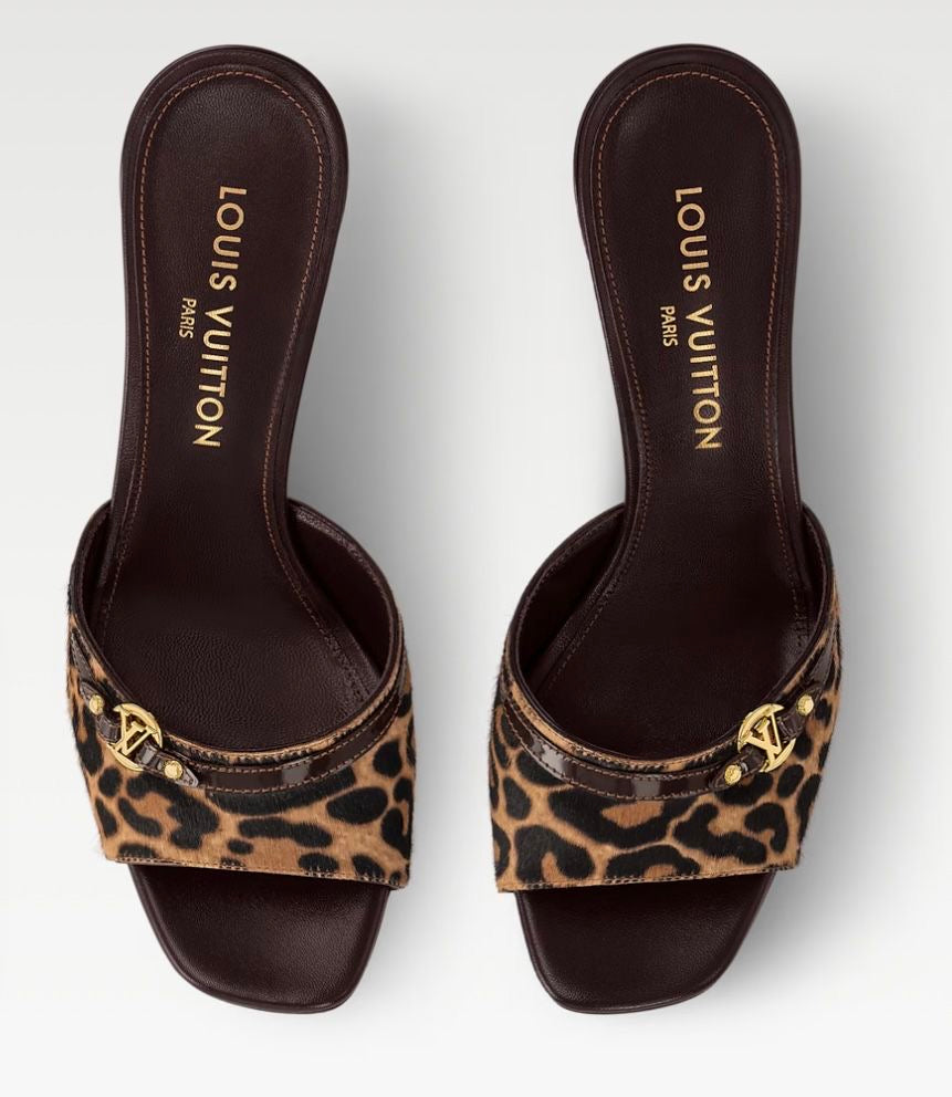 Louis Vuitton Leopard print mules
