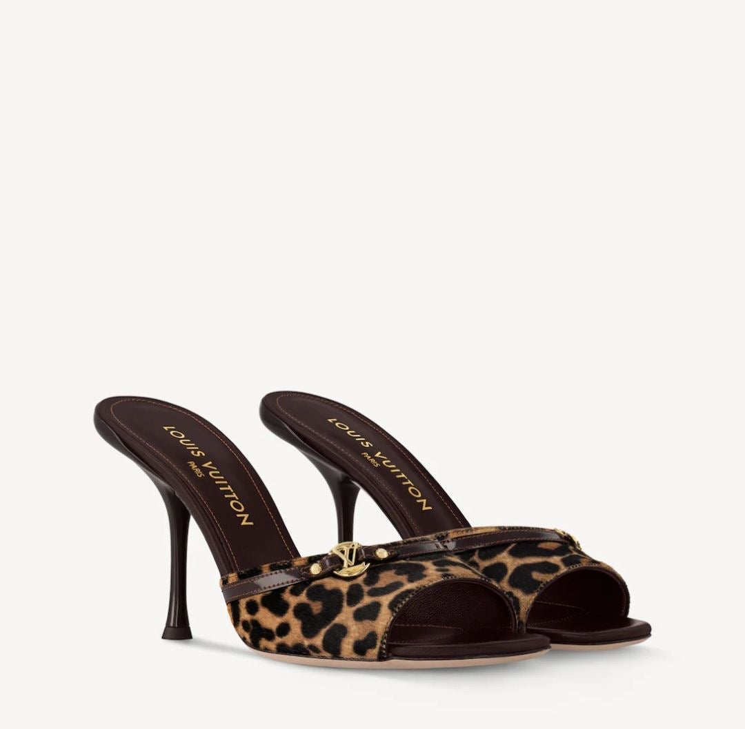 Louis Vuitton Leopard print mules