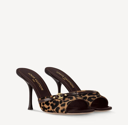 Louis Vuitton Leopard print mules