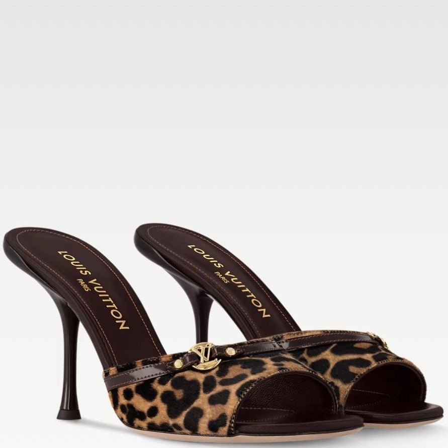 Louis Vuitton Leopard print mules