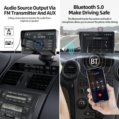 7Inch Car Radio Multimedia Video Player Wireless Carplay and Wireless Android Auto Portabl...