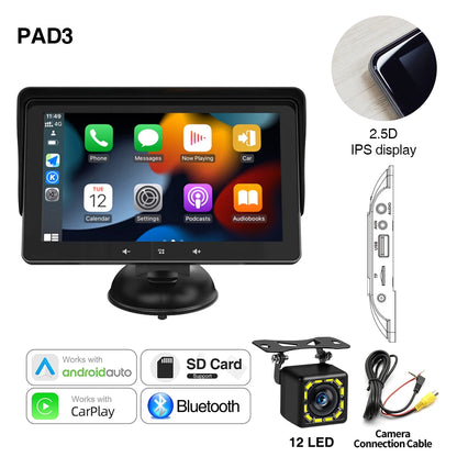 7Inch Car Radio Multimedia Video Player Wireless Carplay and Wireless Android Auto Portabl...