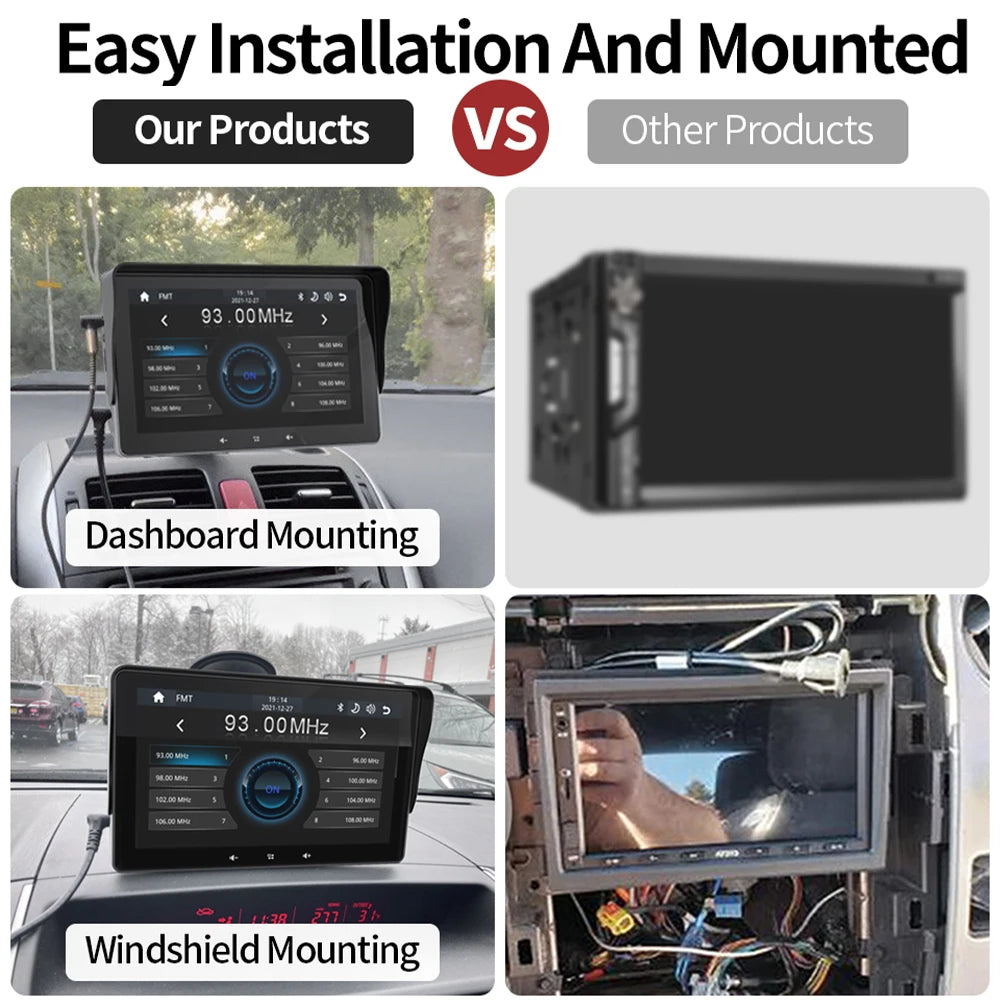 7Inch Car Radio Multimedia Video Player Wireless Carplay and Wireless Android Auto Portabl...